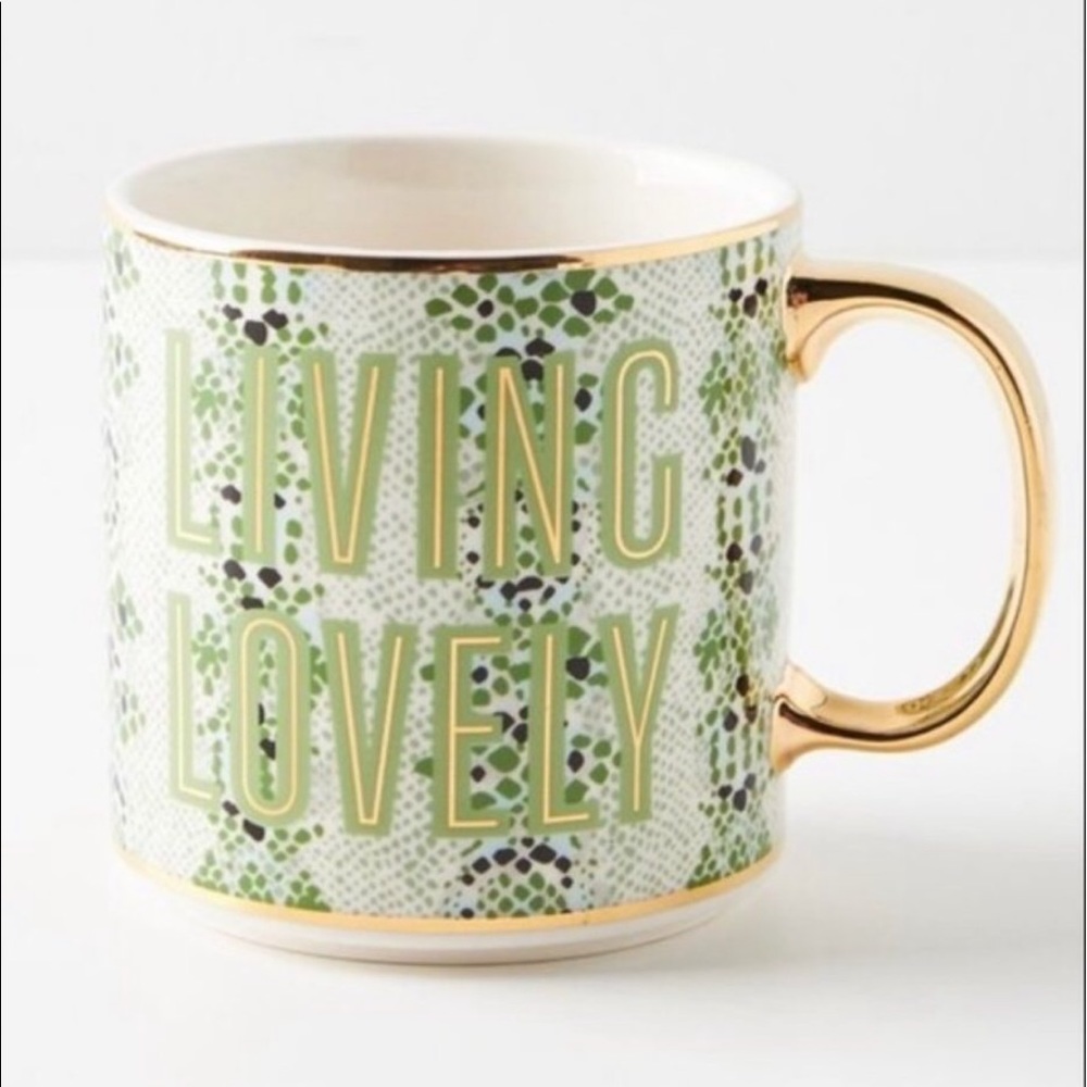 Anthropologie Living Lovely Green Mug